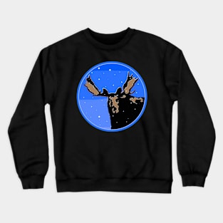 Moose in Winter Crewneck Sweatshirt